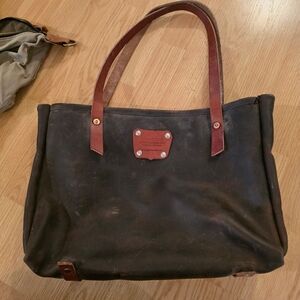 Goretzen Adventure Equitment Leather Purse with Brown Leather Handles, Montana